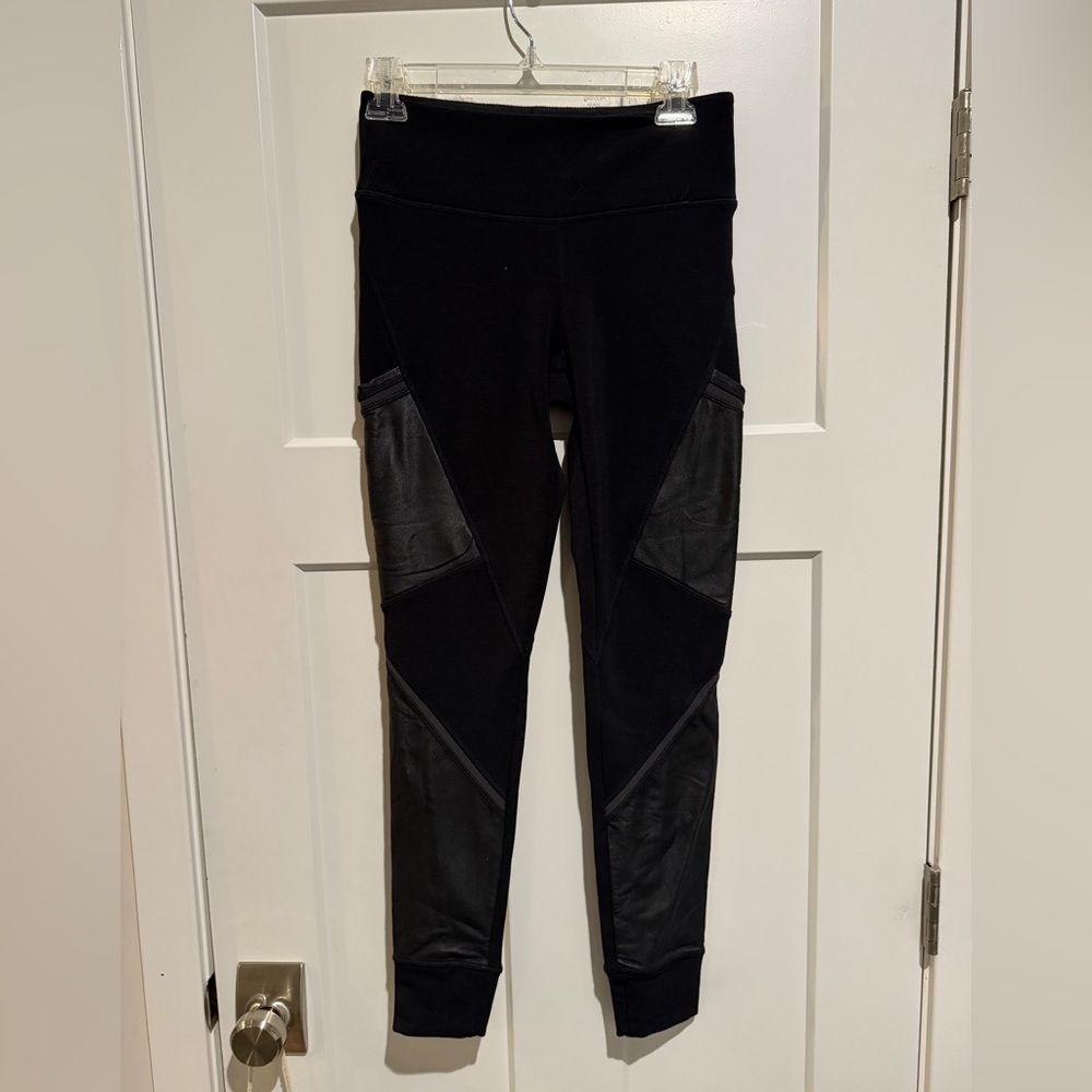 Athleta women’s wool and faux leather pant leggings